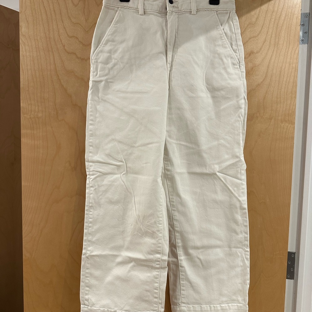 Everlane Cream Wide Leg Pants